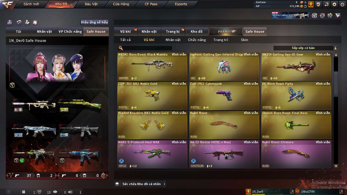 shop acc cf uy tin gia re